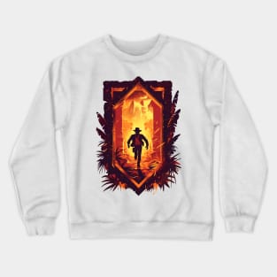 An Adventure Running Through an Ancient Temple - Indy Crewneck Sweatshirt